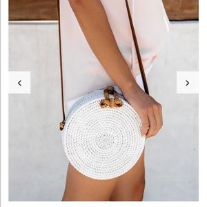 White bamboo crossbody